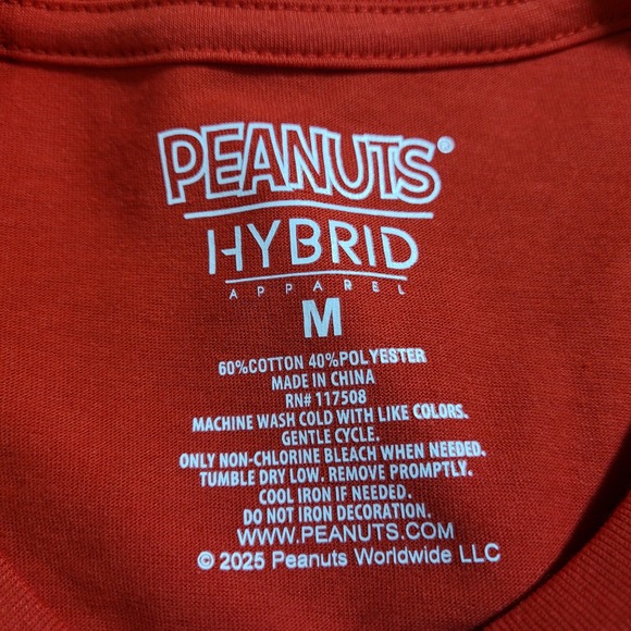 Peanuts Snoopy USA Graphic Shirt Mens Medium‎ Red Cotton Blend Patriotic - Picture 5 of 6
